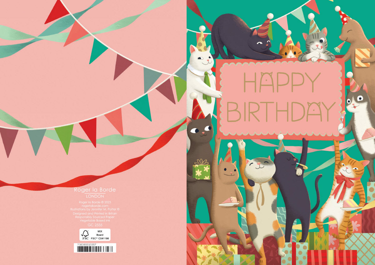 Roger la Borde Menagerie Greeting Card featuring artwork by Jennifer M Potter