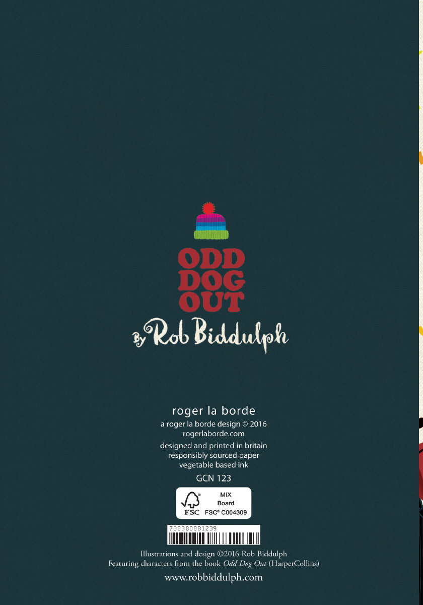 Roger la Borde Odd Dog Out Petite Card featuring artwork by Rob Biddulph