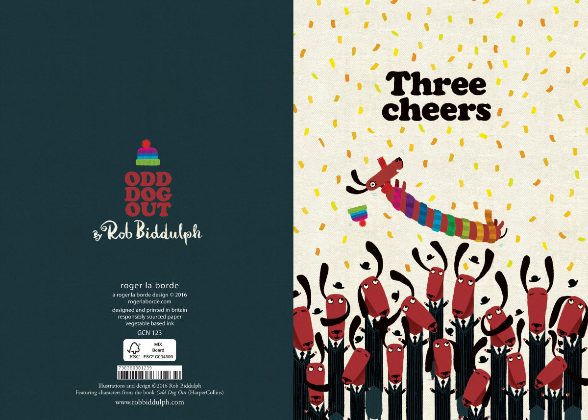 Roger la Borde Odd Dog Out Petite Card featuring artwork by Rob Biddulph