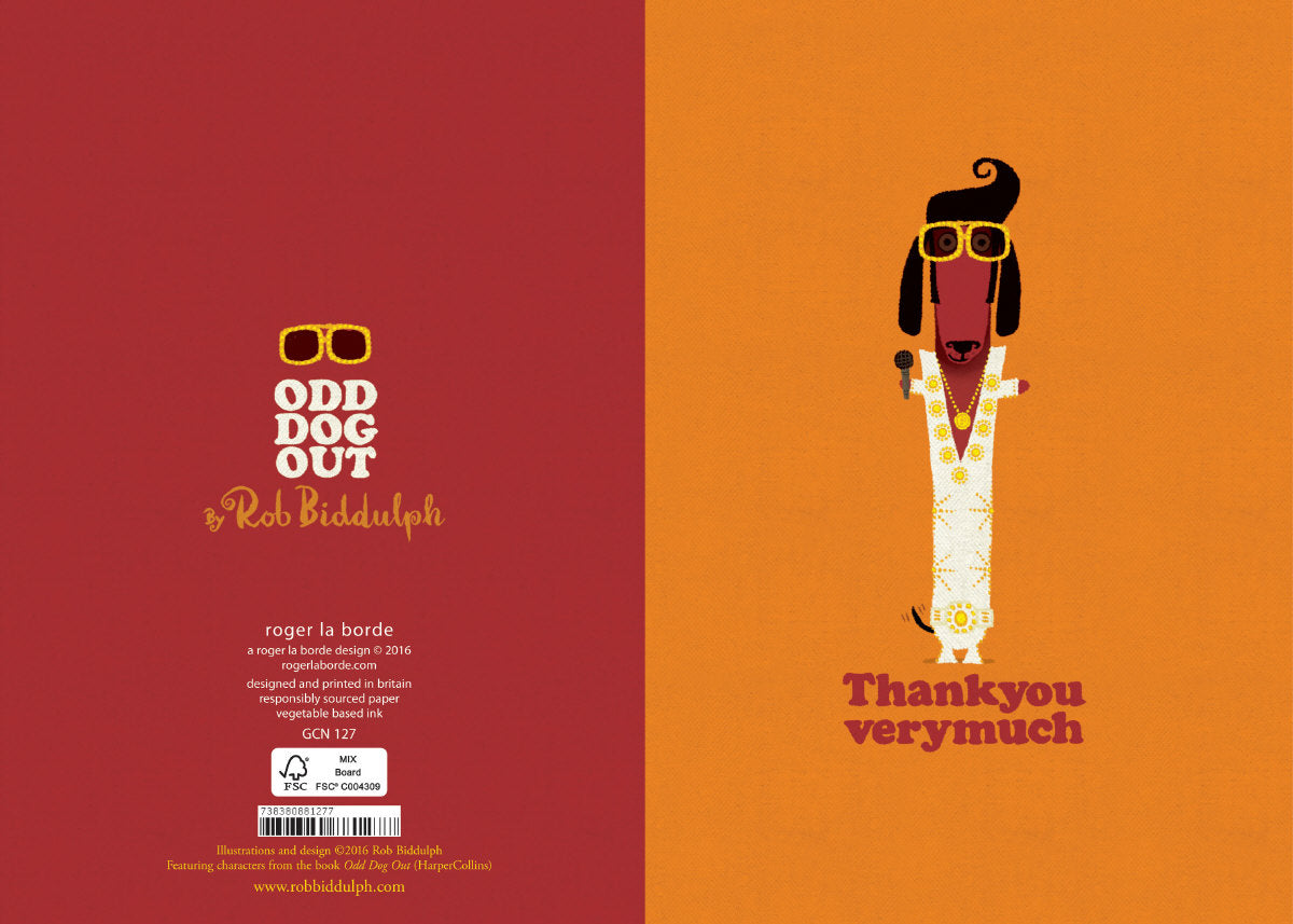Roger la Borde Odd Dog Out Petite Card featuring artwork by Rob Biddulph