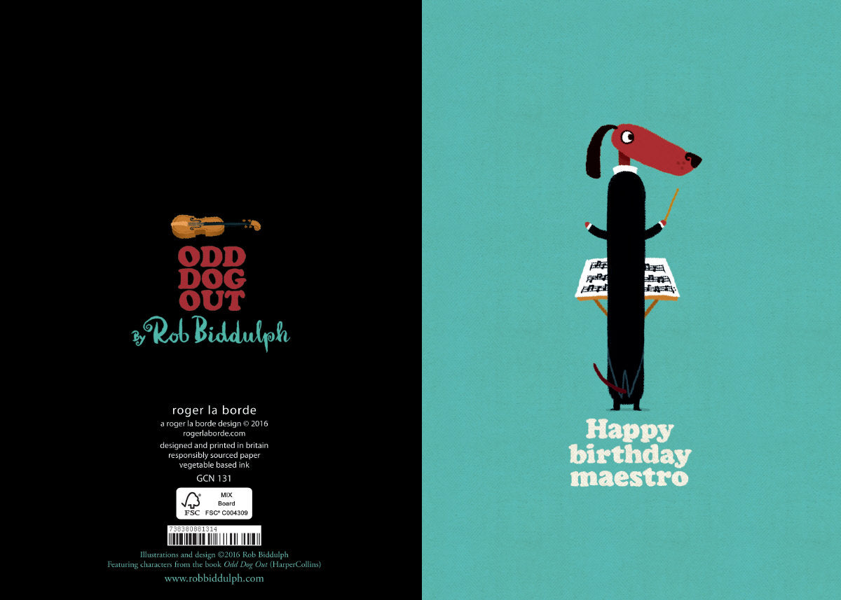 Roger la Borde Odd Dog Out Petite Card featuring artwork by Rob Biddulph