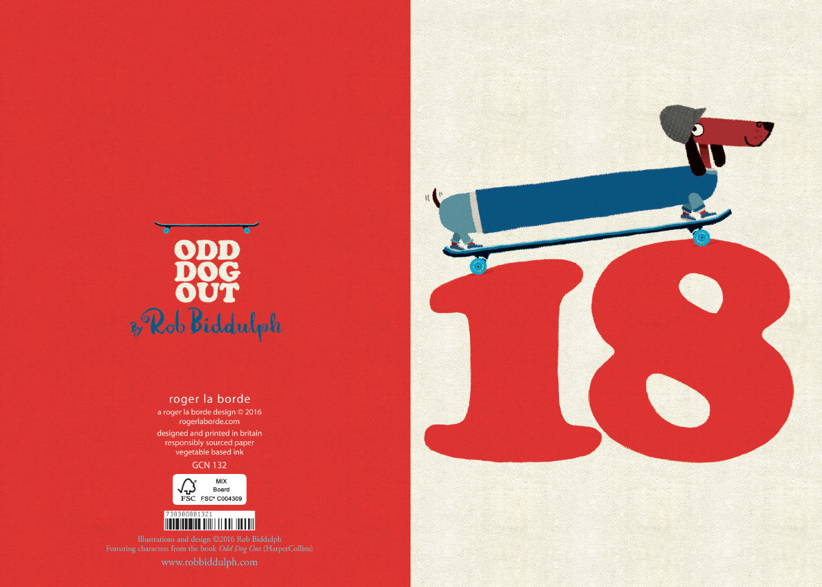 Roger la Borde Odd Dog Out Petite Card featuring artwork by Rob Biddulph