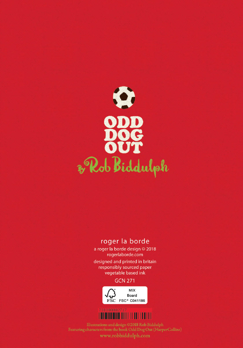 Roger la Borde Odd Dog Out Petite Card featuring artwork by Rob Biddulph