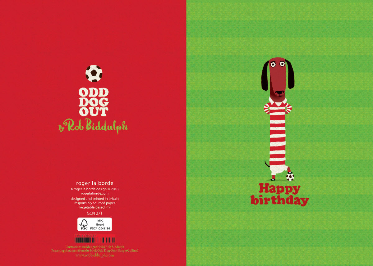 Roger la Borde Odd Dog Out Petite Card featuring artwork by Rob Biddulph