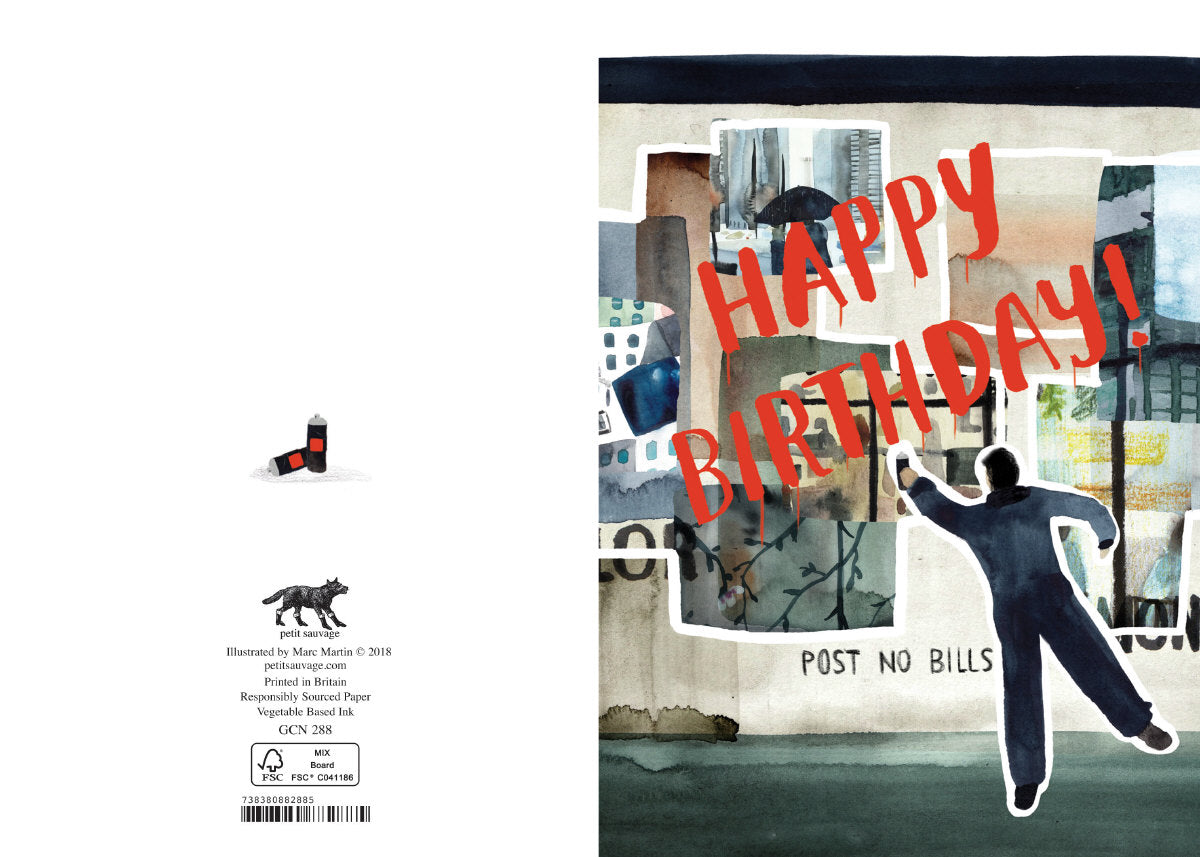 Roger la Borde Downtown Petite Card featuring artwork by Marc Martin