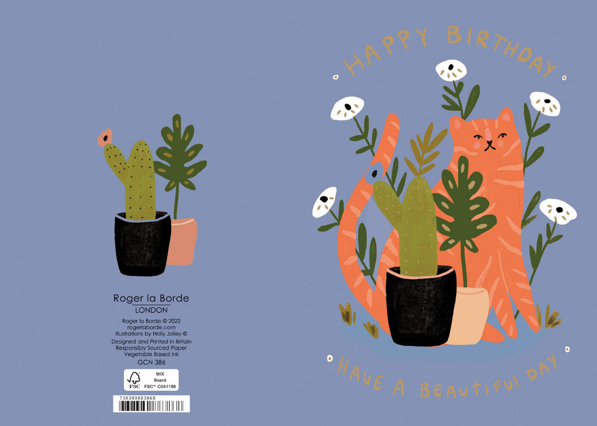 Roger la Borde Cinnamon and Ginger Petite Card featuring artwork by Holly Jolley