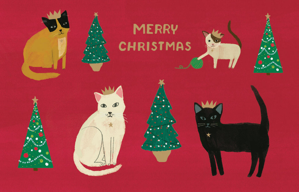 Roger la Borde Cat and Dog Palais Gold Foil Card Pack featuring artwork by Anne Bentley
