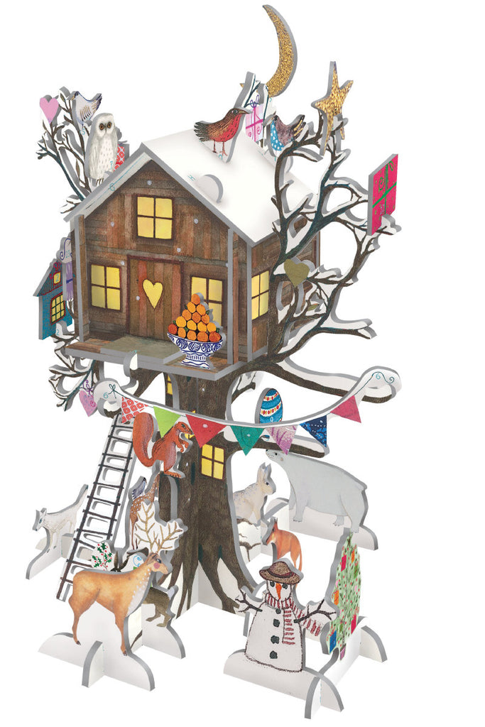 Roger la Borde Treehouse Pop & Slot Advent Calendar featuring artwork by Jane Ray