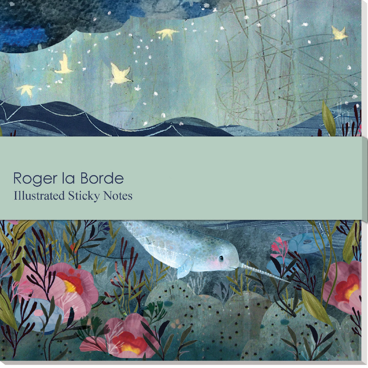 Roger la Borde Sea Dreams Sticky Notepad featuring artwork by Kendra Binney