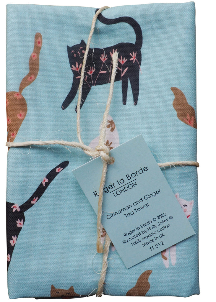 Roger la Borde Cinnamon and Ginger Tea Towel Set featuring artwork by Holly Jolley