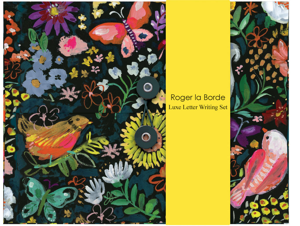 Roger la Borde Wild Batik Writing Paper Set featuring artwork by Jennifer Orkin Lewis