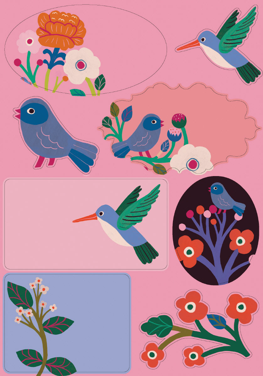 Roger la Borde Birdsong Writing Paper Set featuring artwork by Monika Forsberg
