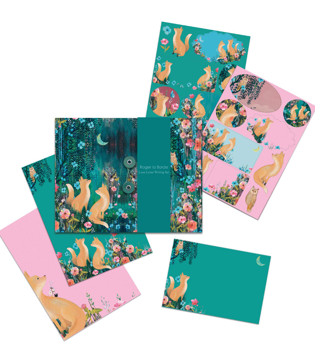 Roger la Borde Moonlit Meadow Writing Paper Set featuring artwork by Kendra Binney