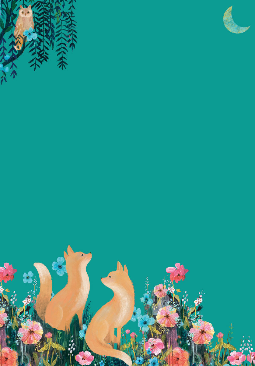 Roger la Borde Moonlit Meadow Writing Paper Set featuring artwork by Kendra Binney