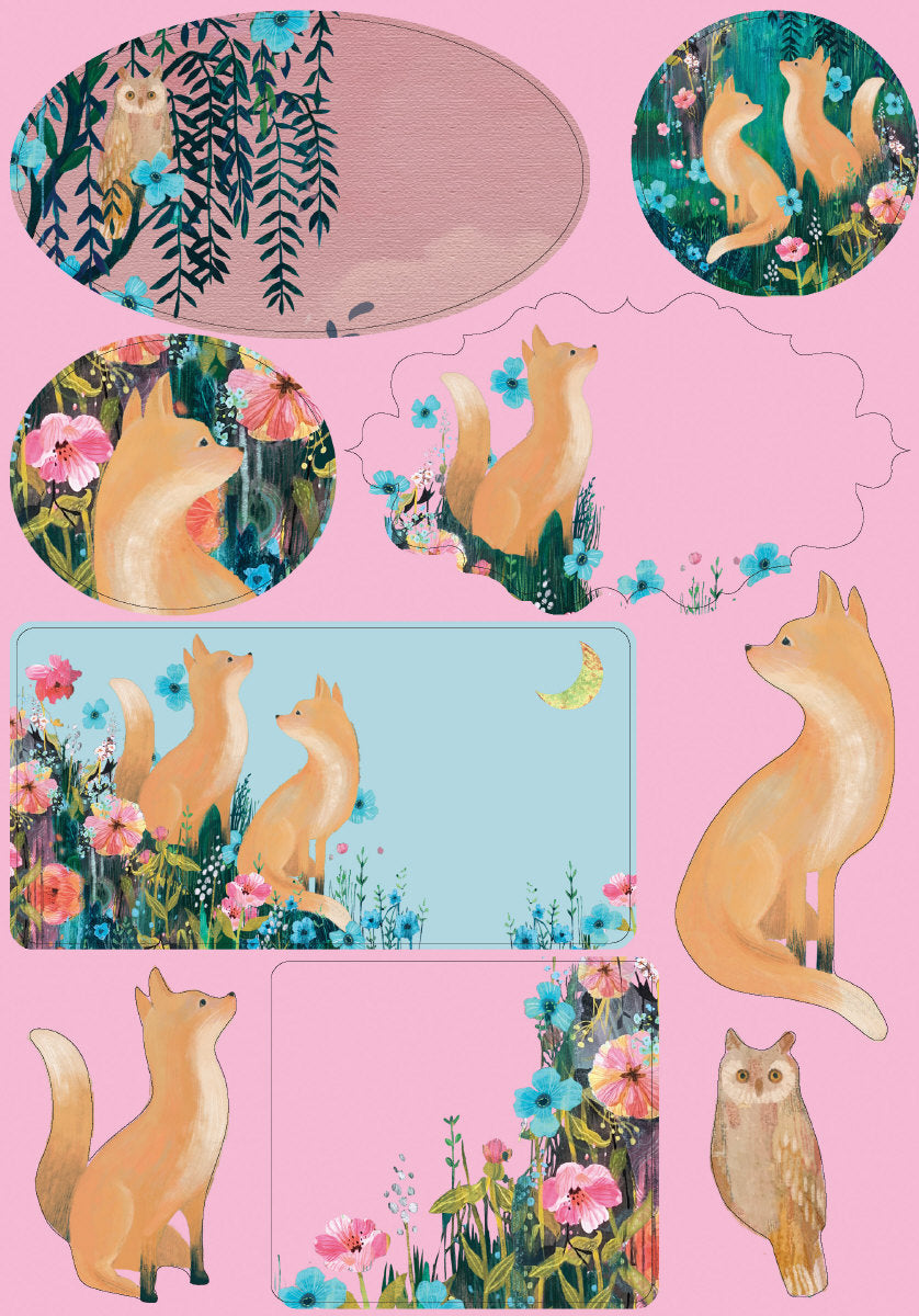 Roger la Borde Moonlit Meadow Writing Paper Set featuring artwork by Kendra Binney