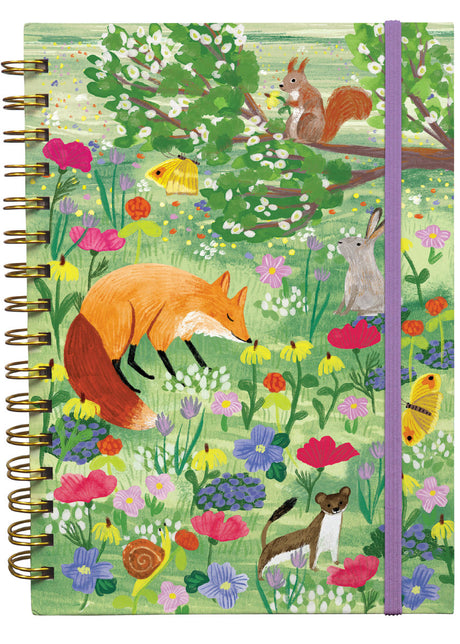 Roger la Borde Meadowland A5 Blank Wiro Notebook featuring artwork by Katie Vernon