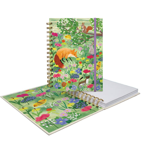 Roger la Borde Meadowland A5 Blank Wiro Notebook featuring artwork by Katie Vernon