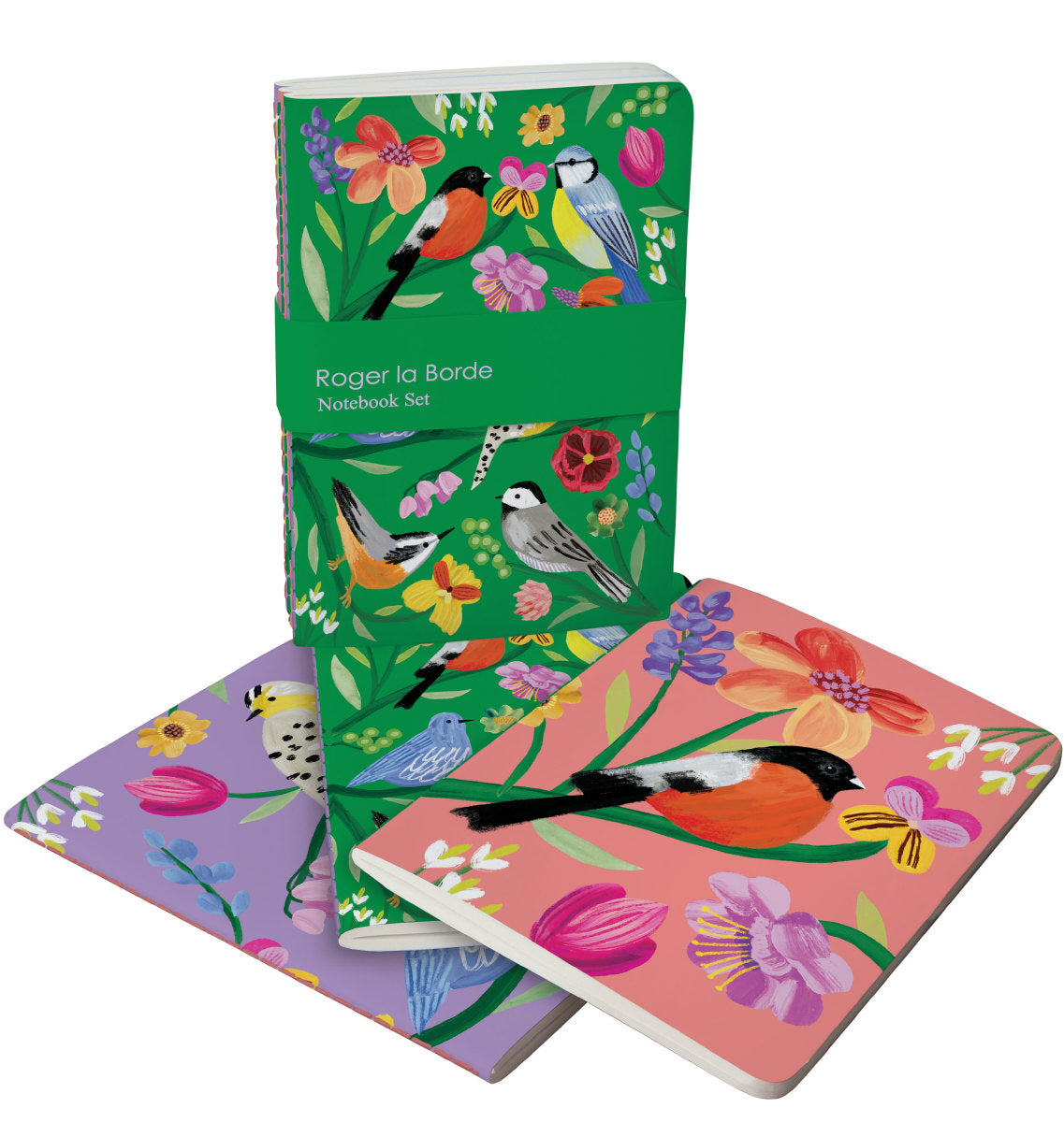 Roger la Borde Birdhaven A6 Softback Notebook Set featuring artwork by Katie Vernon