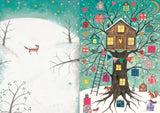 Roger la Borde Christmas Tree Advent Calendar Card featuring artwork by Jane Ray