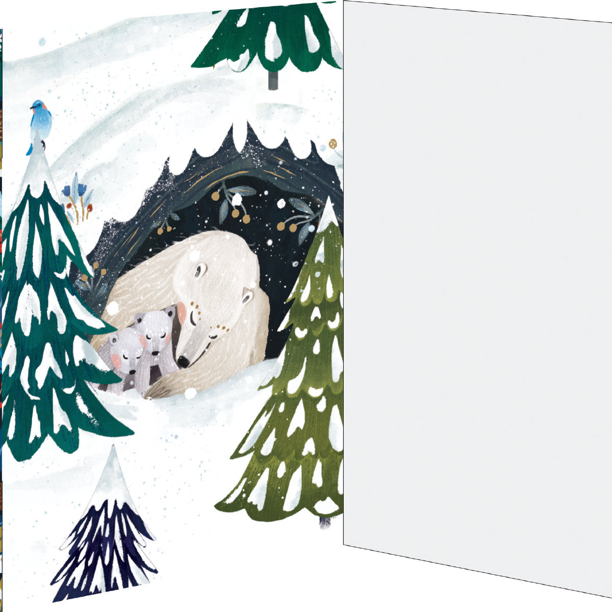 Roger la Borde Polar Bear Bower Advent Calendar Greeting Card featuring artwork by Antoana Oreski
