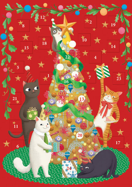 Roger la Borde Miaow Factor Advent Calendar Greeting Card featuring artwork by Jennifer M Potter