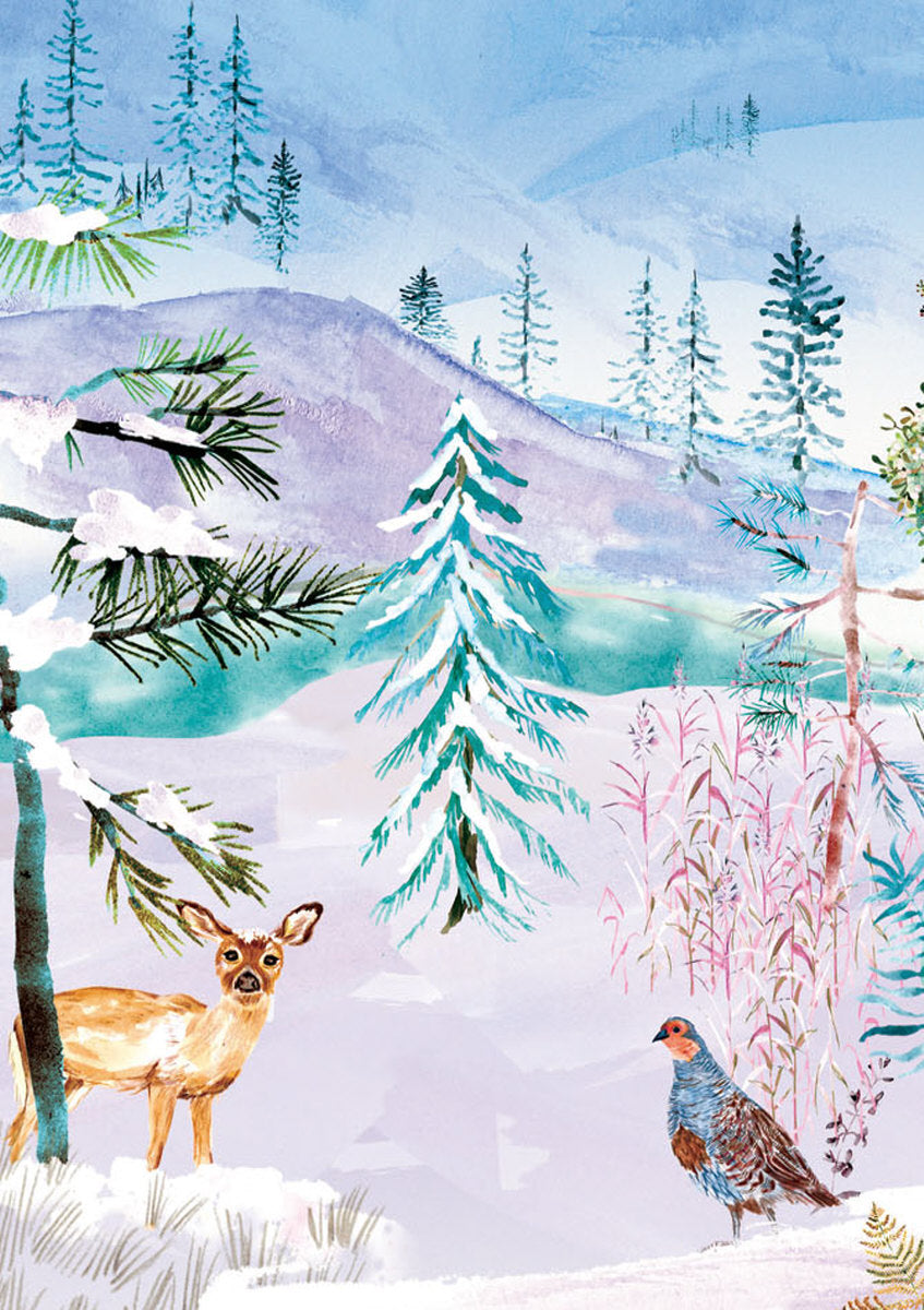 Roger la Borde Wild Winters Song Advent Calendar Card featuring artwork by Fay Ford