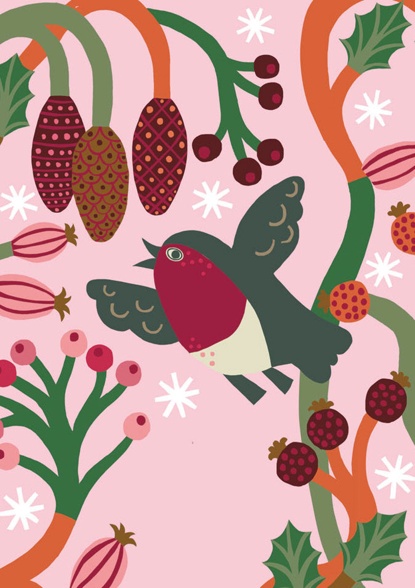 Roger la Borde Christmas Chorus Advent Calendar Card featuring artwork by Monika Forsberg