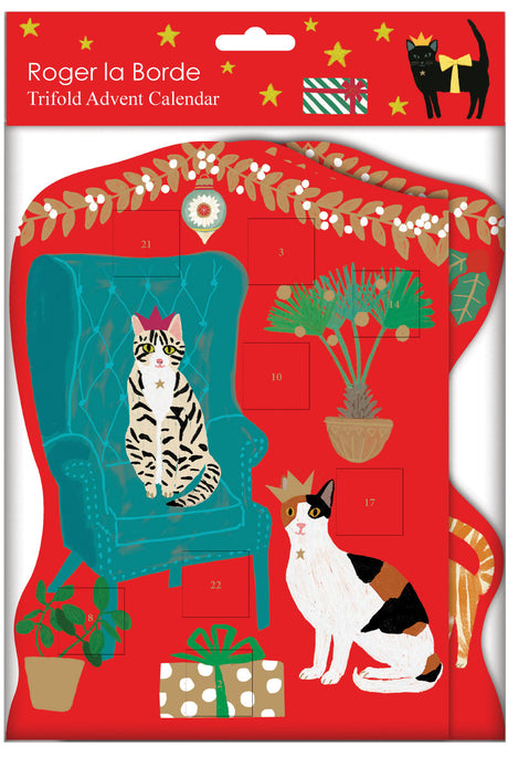 Roger la Borde Cozy Cats Trifold Advent Calendar featuring artwork by Anne Bentley