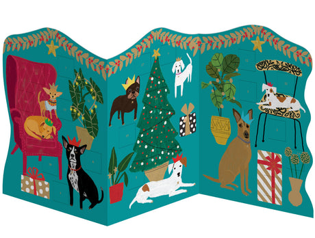 Roger la Borde Pooch Perfection Trifold Advent Calendar featuring artwork by Anne Bentley