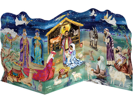 Roger la Borde The Christmas Story Trifold Advent Calendar featuring artwork by Fay Ford