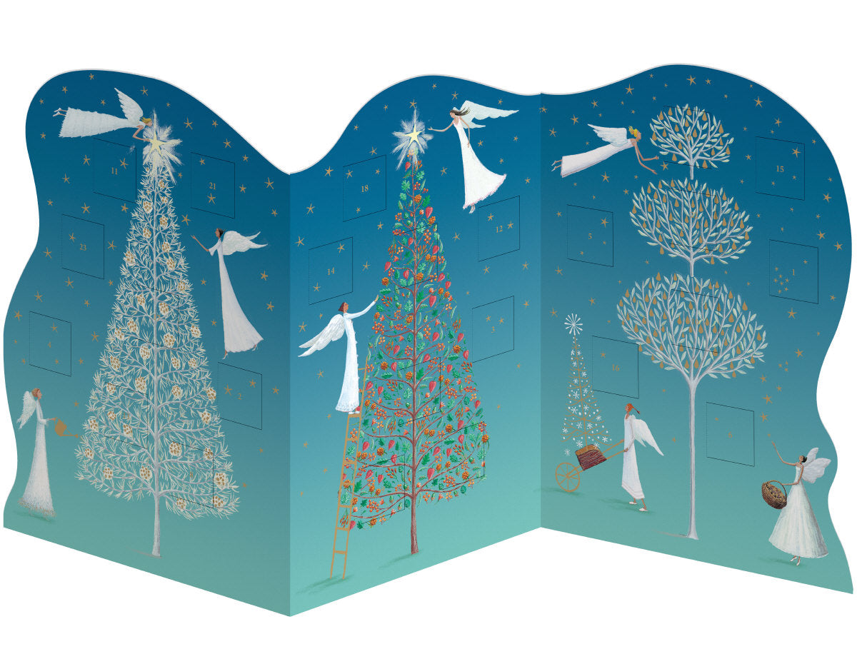 Roger la Borde Angelic Antics Trifold Advent Calendar featuring artwork by Roger la Borde