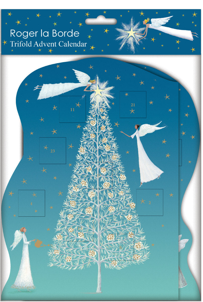 Roger la Borde Angelic Antics Trifold Advent Calendar featuring artwork by Roger la Borde
