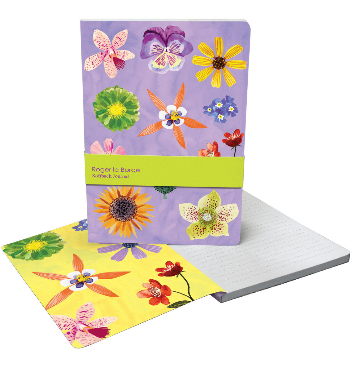 Roger la Borde Floral Supernova A5 Softback Journal featuring artwork by Katie Vernon