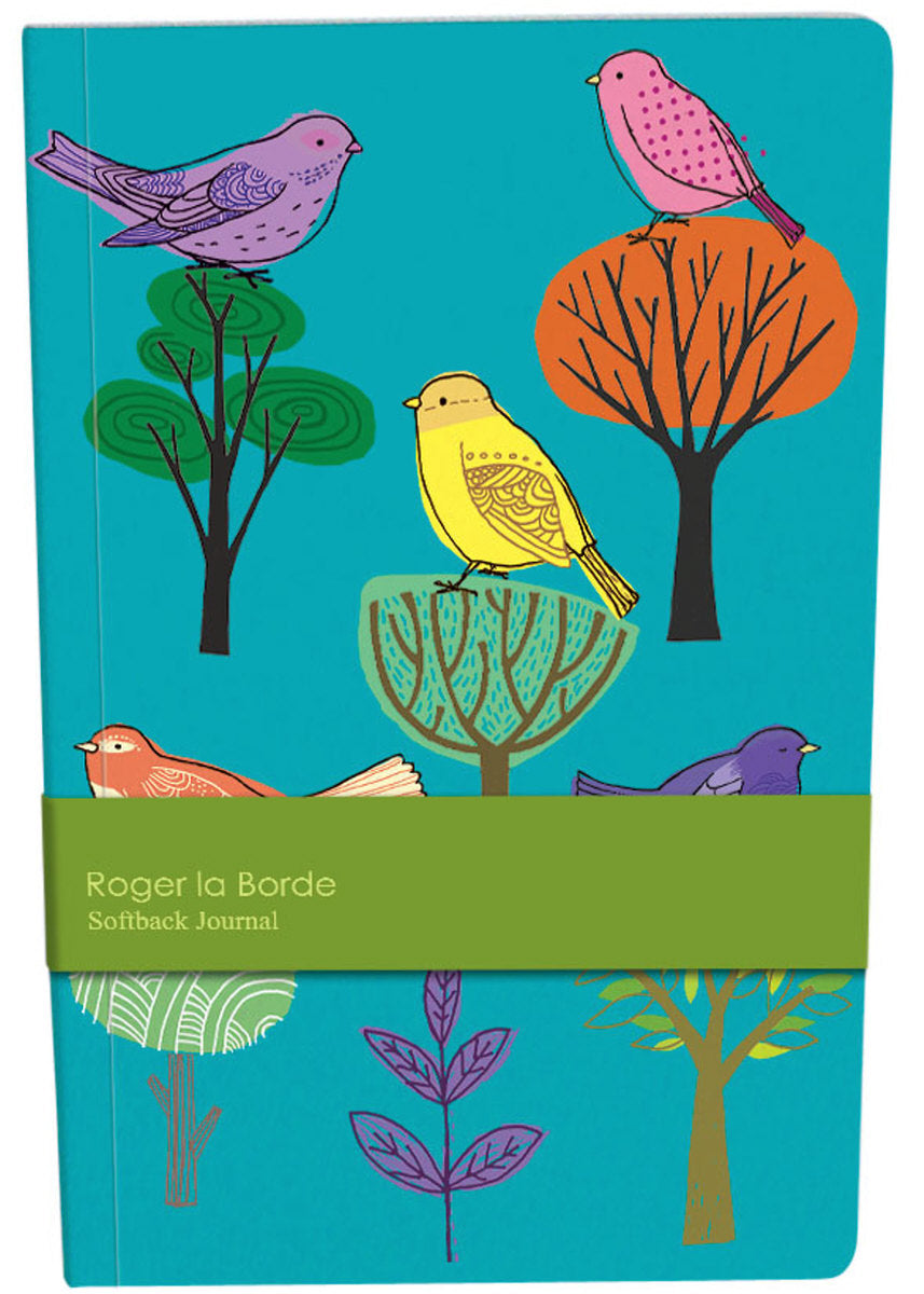 Roger la Borde Modern Birds A5 Softback Journal featuring artwork by Repeat Repeat