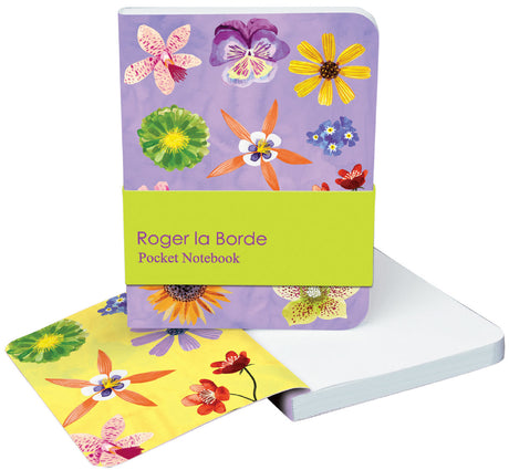 Roger la Borde Floral Supernova Pocket Notebook featuring artwork by Katie Vernon