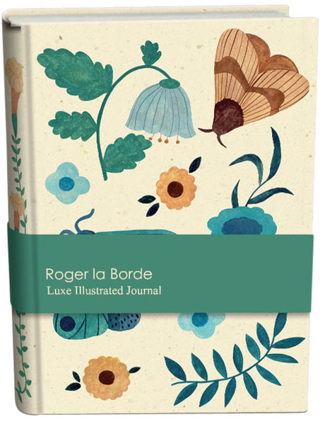 Roger la Borde Flutter and Bloom Illustrated Journal featuring artwork by Karolina Ciechanska