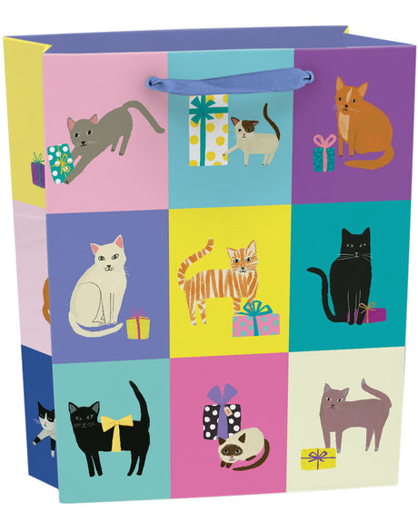 Roger la Borde Cat Etiquette Medium Gift Bag featuring artwork by Anne Bentley