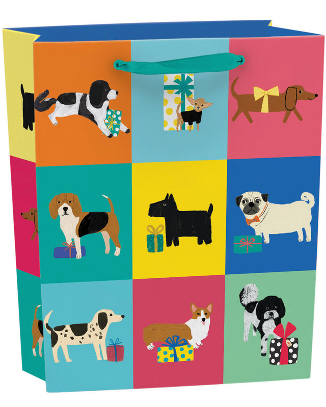 Roger la Borde Prize Pooches Medium Gift Bag featuring artwork by Anne Bentley