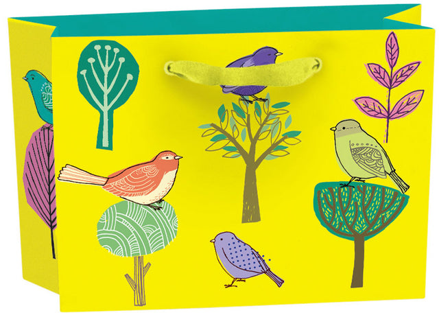 Roger la Borde Modern Birds Small Landscape Gift Bag featuring artwork by Repeat Repeat