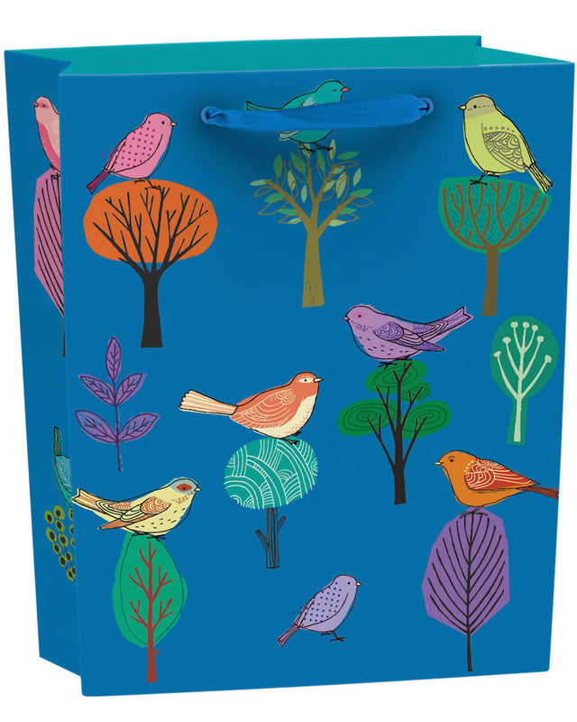 Roger la Borde Modern Birds Medium Gift Bag featuring artwork by Repeat Repeat