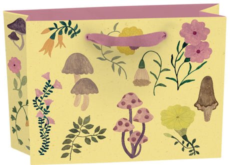 Roger la Borde Flora and Fungi Small Landscape Gift Bag featuring artwork by Karolina Ciechanska