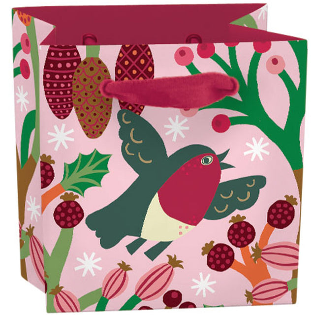 Roger la Borde Christmas Chorus Mini Gift Bag featuring artwork by Monika Forsberg