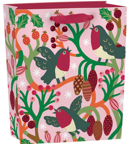 Roger la Borde Christmas Chorus Small Gift Bag featuring artwork by Monika Forsberg