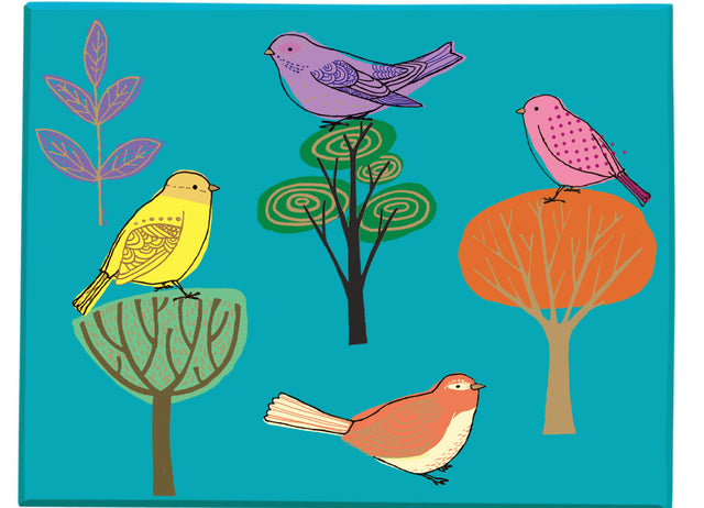 Roger la Borde Modern Birds Chic Notecard Box featuring artwork by Repeat Repeat