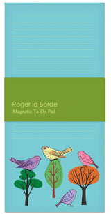 Roger la Borde Modern Birds To-Do Notepad featuring artwork by Repeat Repeat
