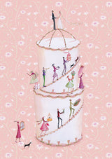 Roger la Borde Wedding Dress Parade Greeting Card featuring artwork by Roger la Borde