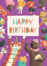 Roger la Borde Menagerie Greeting Card featuring artwork by Jennifer M Potter
