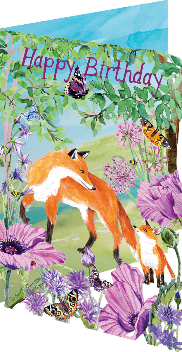 Roger la Borde Sunny and Wild Lasercut Card featuring artwork by Fay Ford