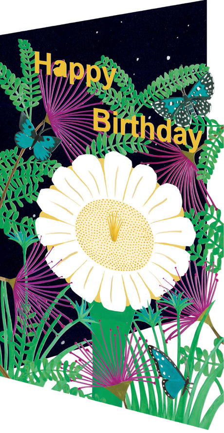 Roger la Borde Night Flower Lasercut Card featuring artwork by Lara Hawthorne