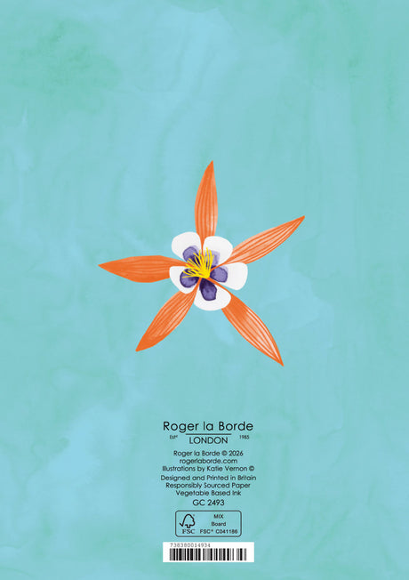 Roger la Borde Floral Supernova Greeting Card featuring artwork by Katie Vernon